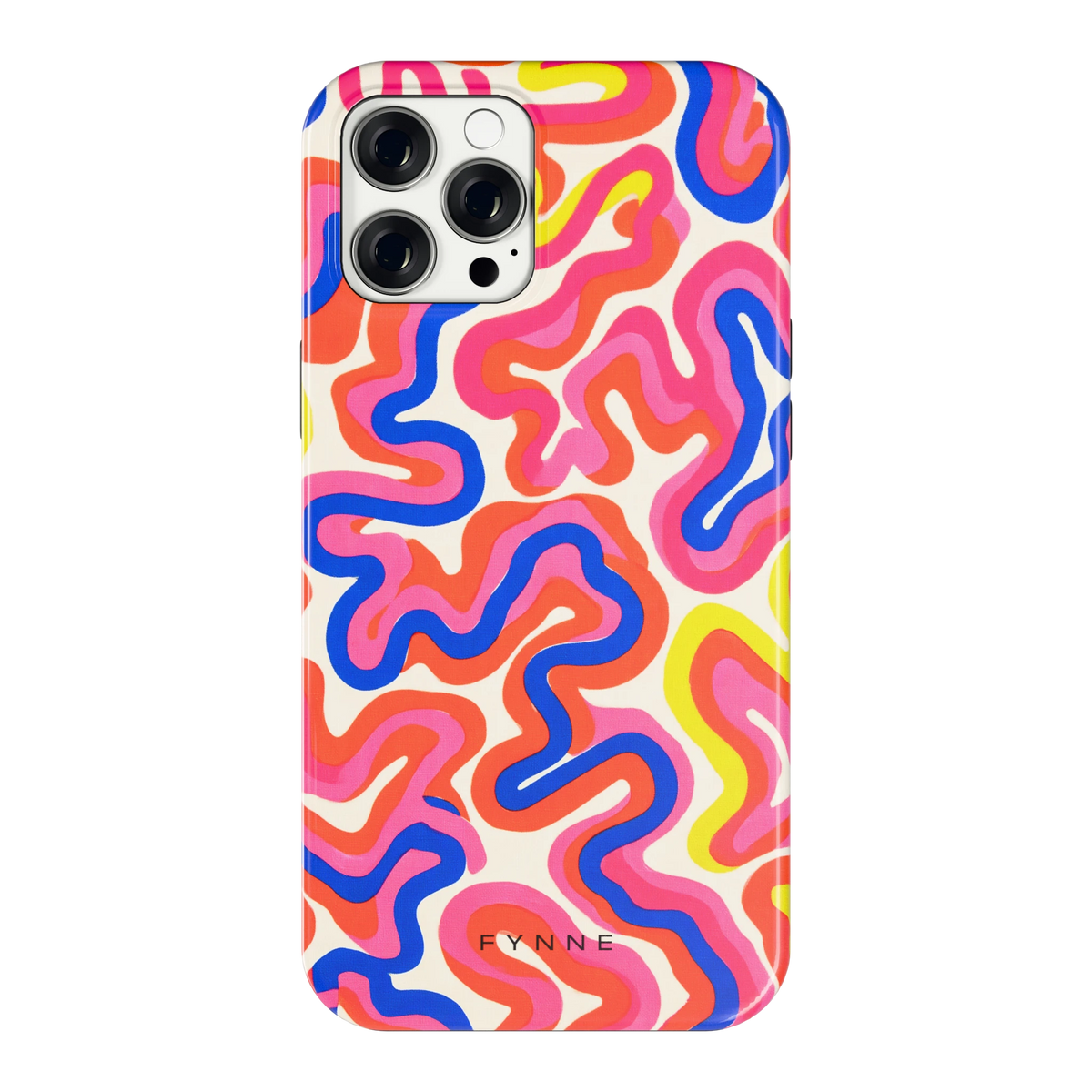 Neon Kronkels hoesje voor iPhone 12 Pro Max, achterkant