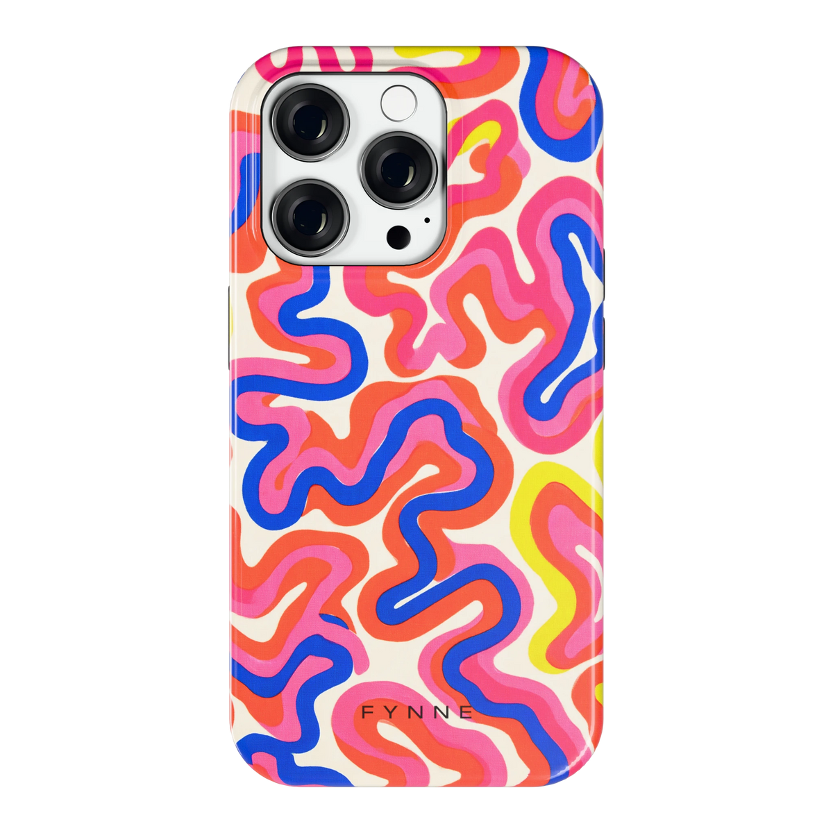 Neon Kronkels hoesje voor iPhone 14 Pro, achterkant