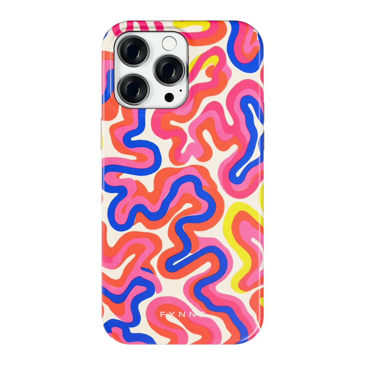 Neon Kronkels hoesje voor iPhone 14 Pro Max, achterkant