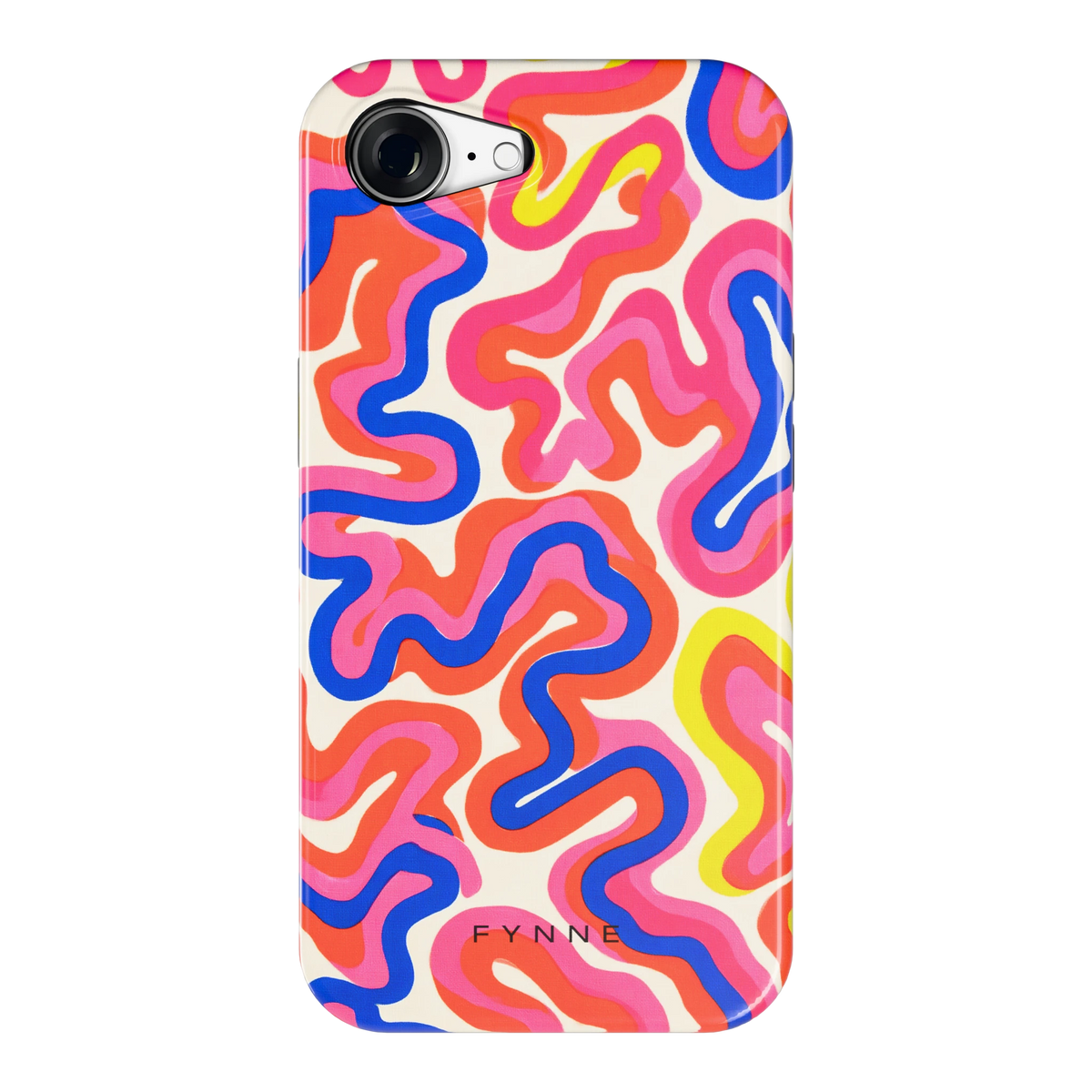 Neon Kronkels hoesje voor iPhone 16e, achterkant