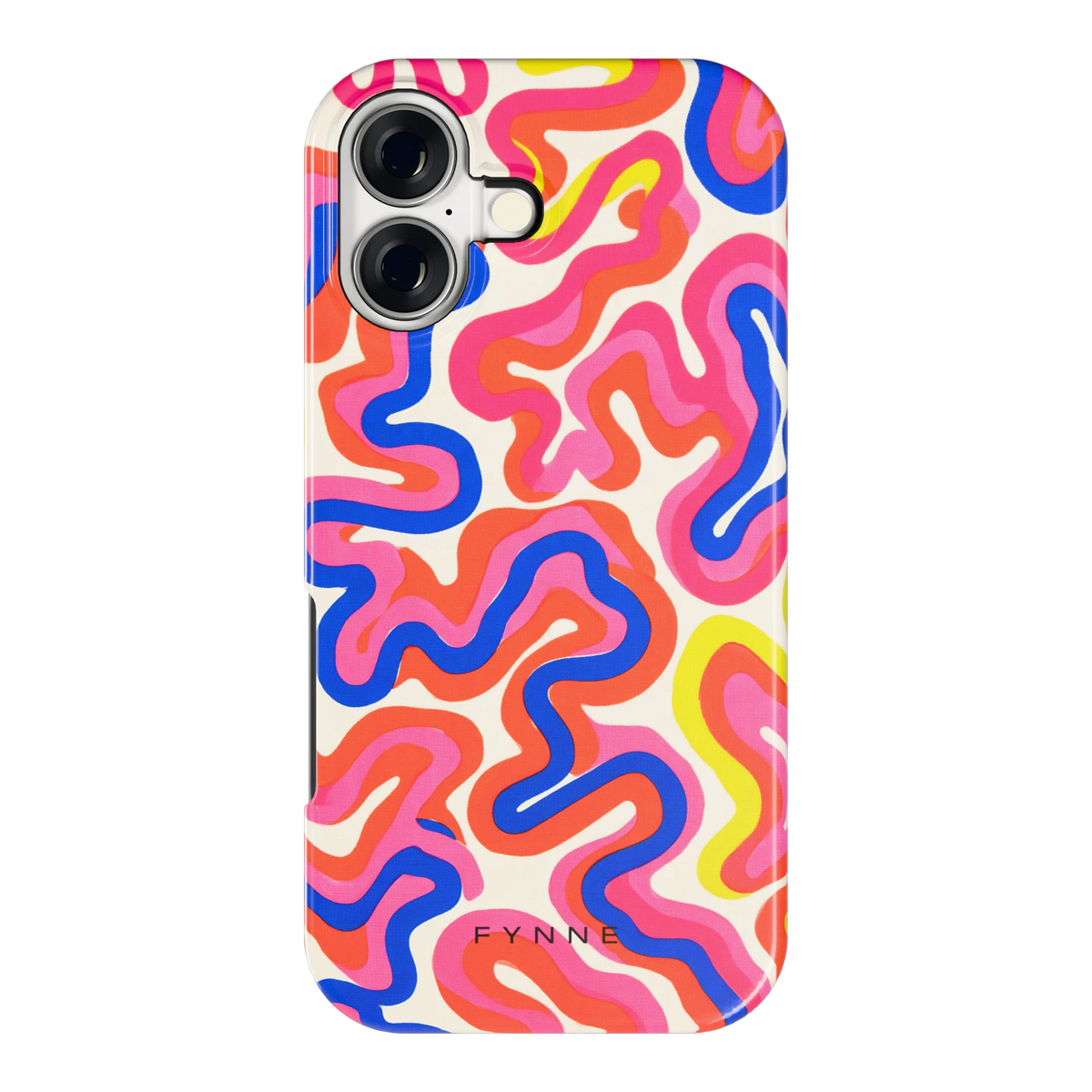 Neon Kronkels hoesje voor iPhone 17, achterkant