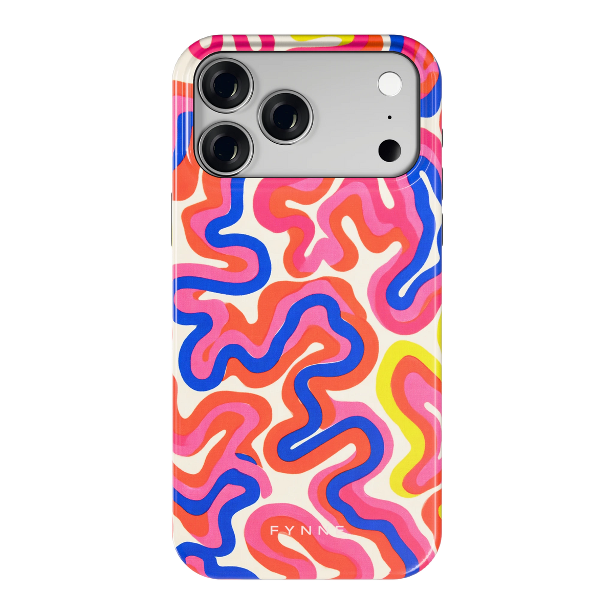 Neon Kronkels hoesje voor iPhone 18 Pro Max, achterkant