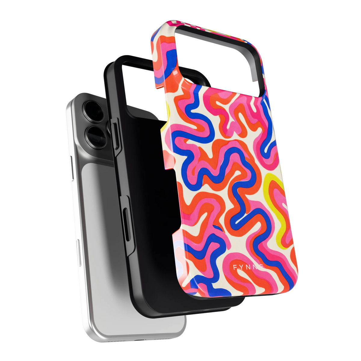 Neon Kronkels hoesje voor iPhone 18 Pro Max, los van de telefoon