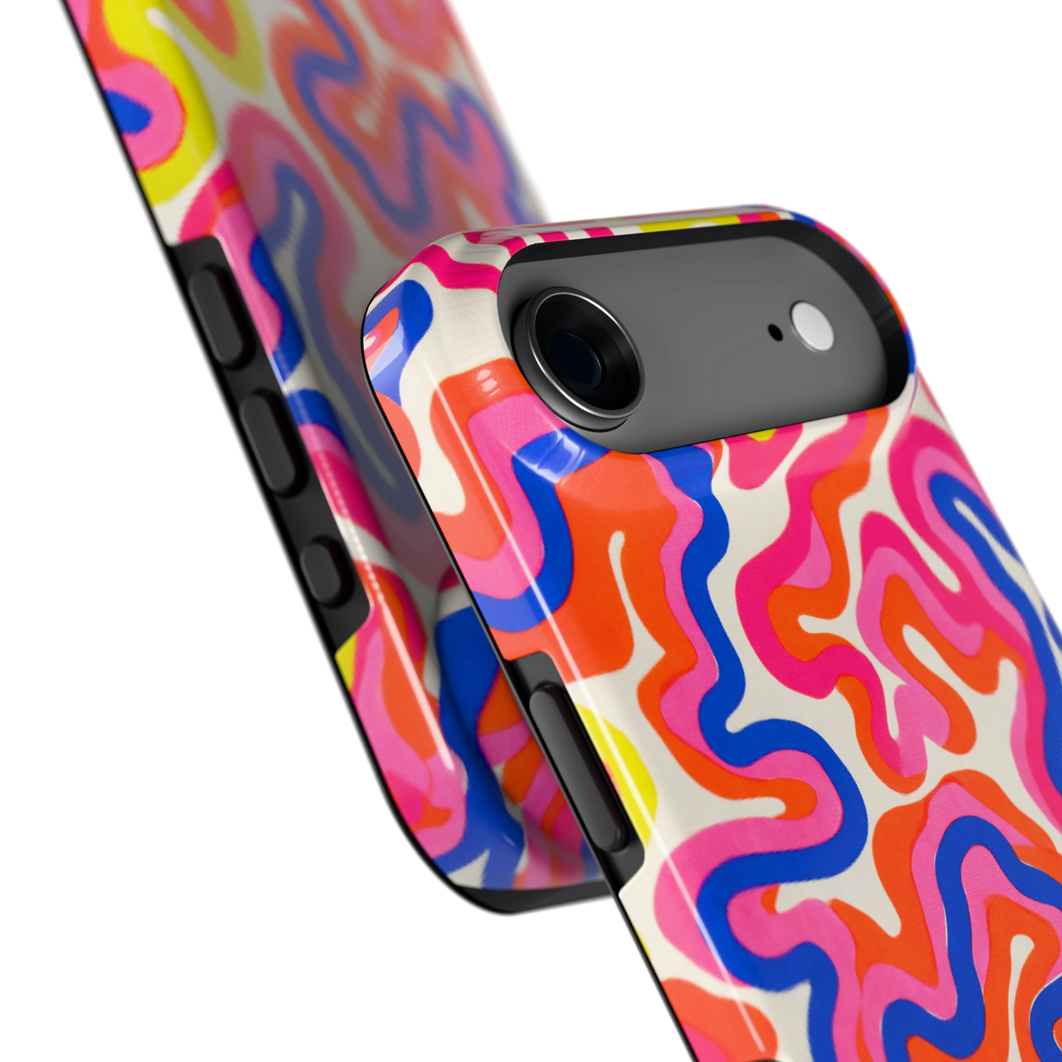 Neon Kronkels hoesje voor iPhone Air, close-up