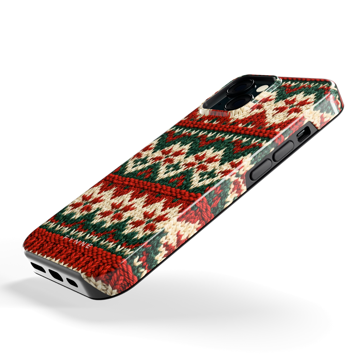 Noords Breisel hoesje voor iPhone 15, schuin