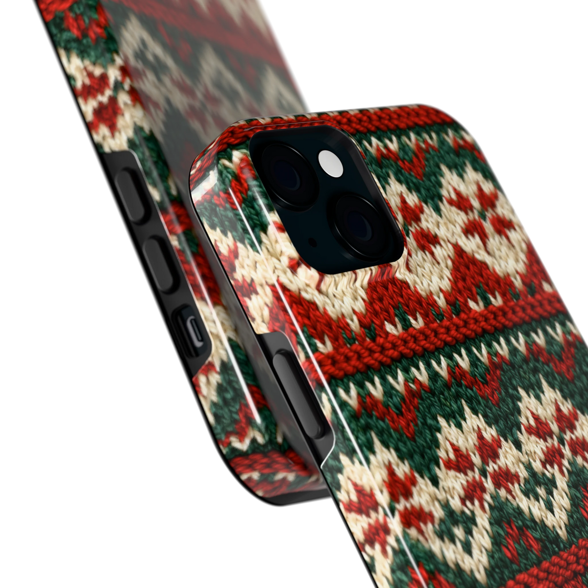 Noords Breisel hoesje voor iPhone 15 Plus, close-up