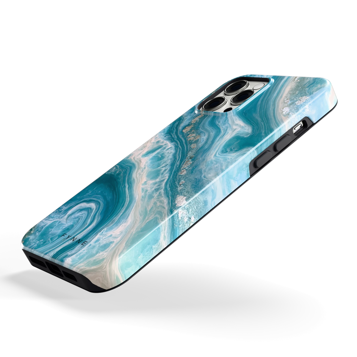 Oceaangolven hoesje voor iPhone 12 Pro Max, schuin