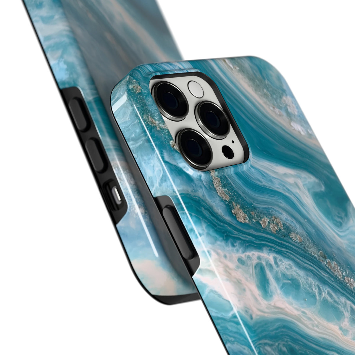 Oceaangolven hoesje voor iPhone 12 Pro Max, close-up