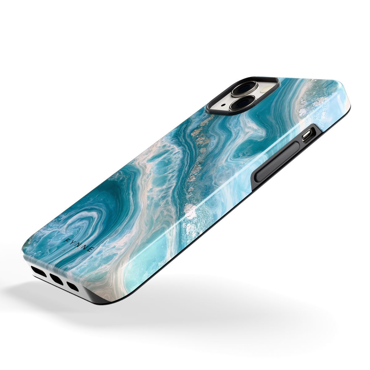 Oceaangolven hoesje voor iPhone 13, schuin