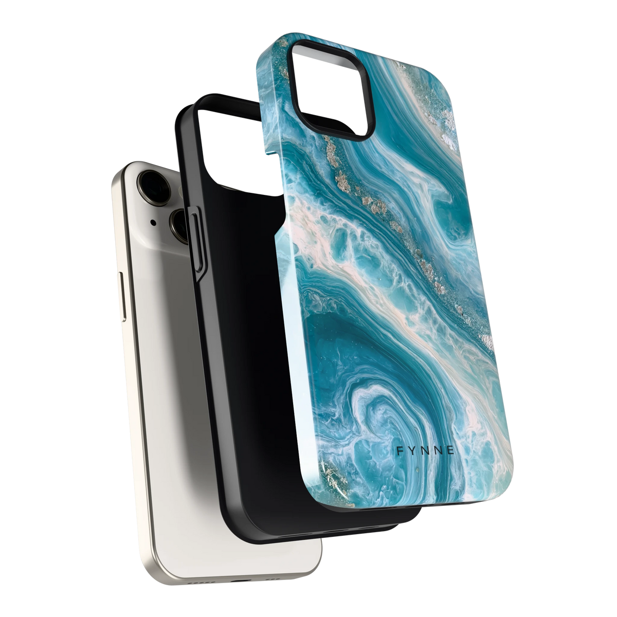 Oceaangolven hoesje voor iPhone 13, los van de telefoon