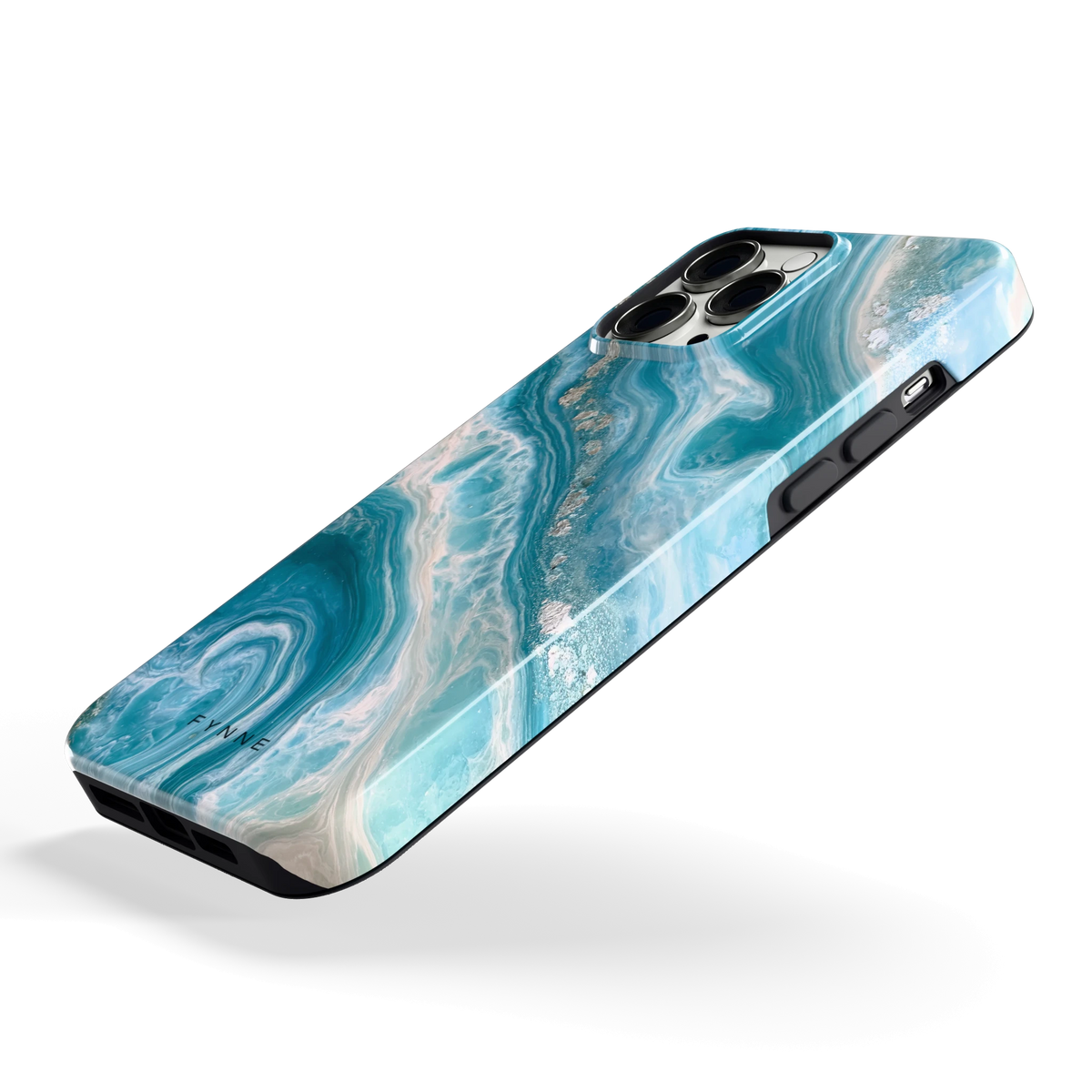 Oceaangolven hoesje voor iPhone 13 Pro Max, schuin