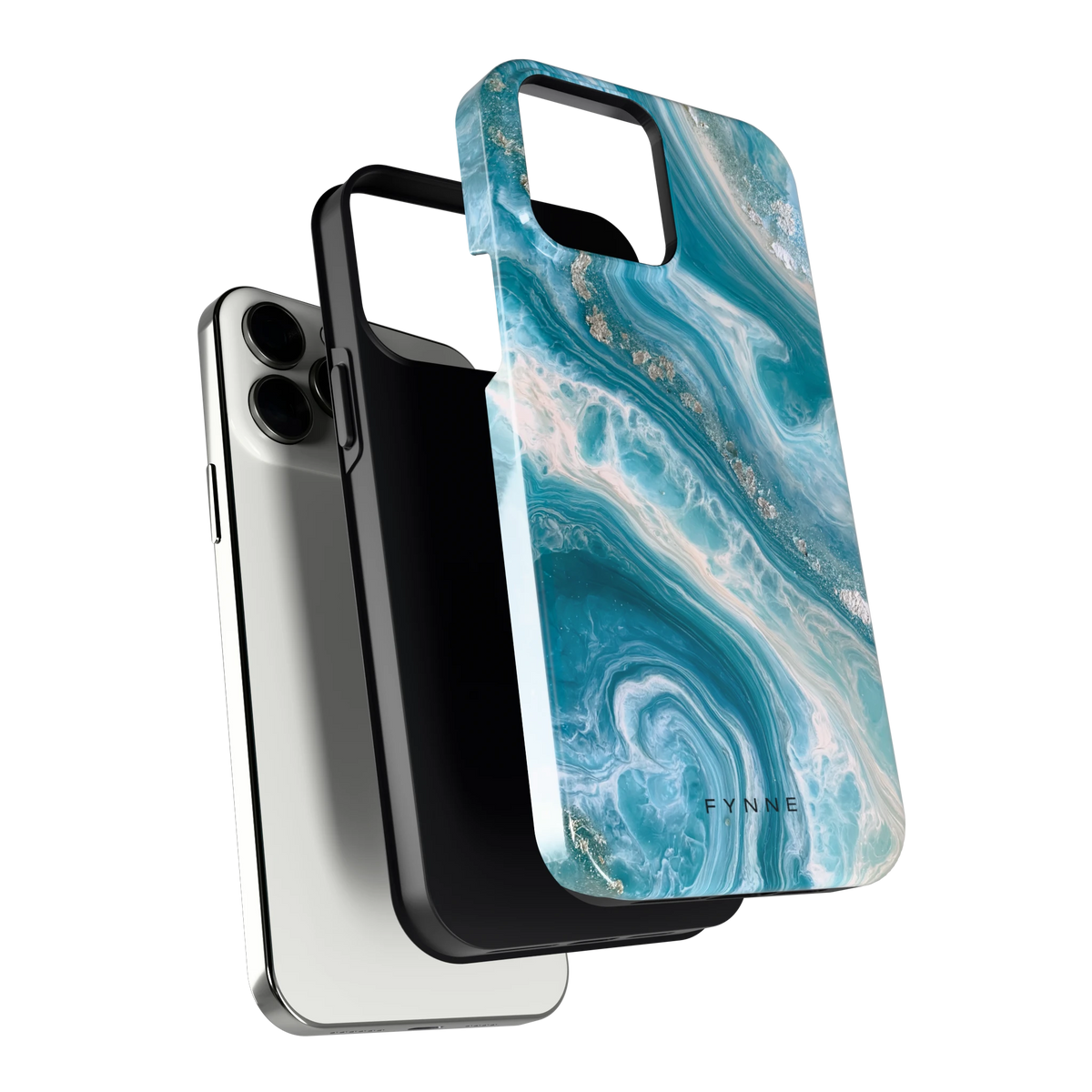 Oceaangolven hoesje voor iPhone 13 Pro Max, los van de telefoon