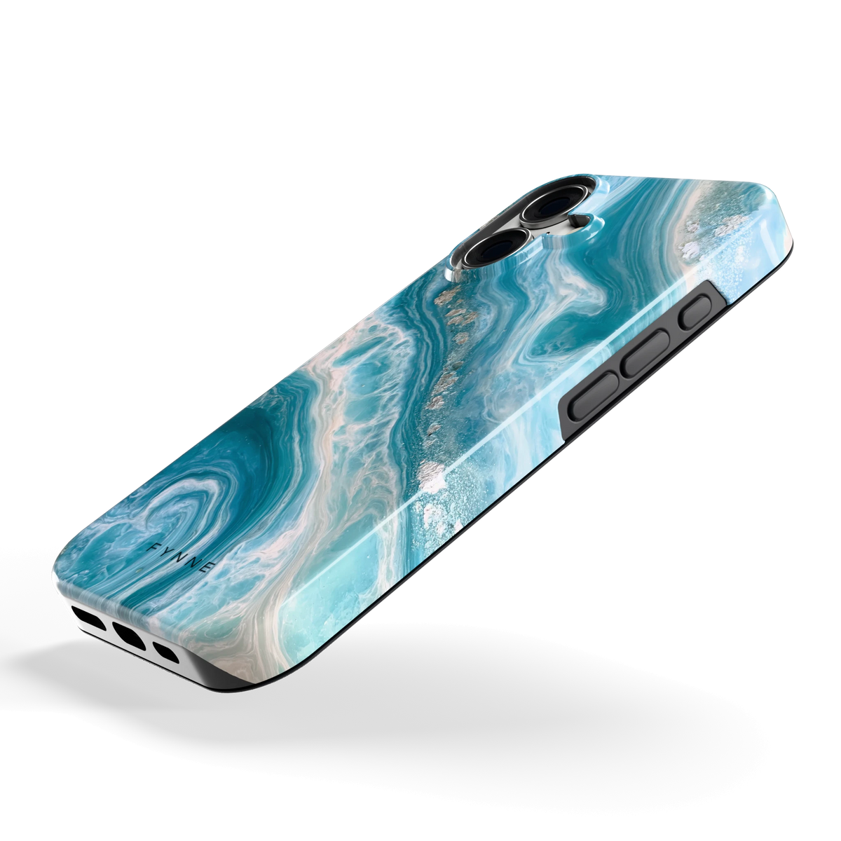 Oceaangolven hoesje voor iPhone 16, schuin