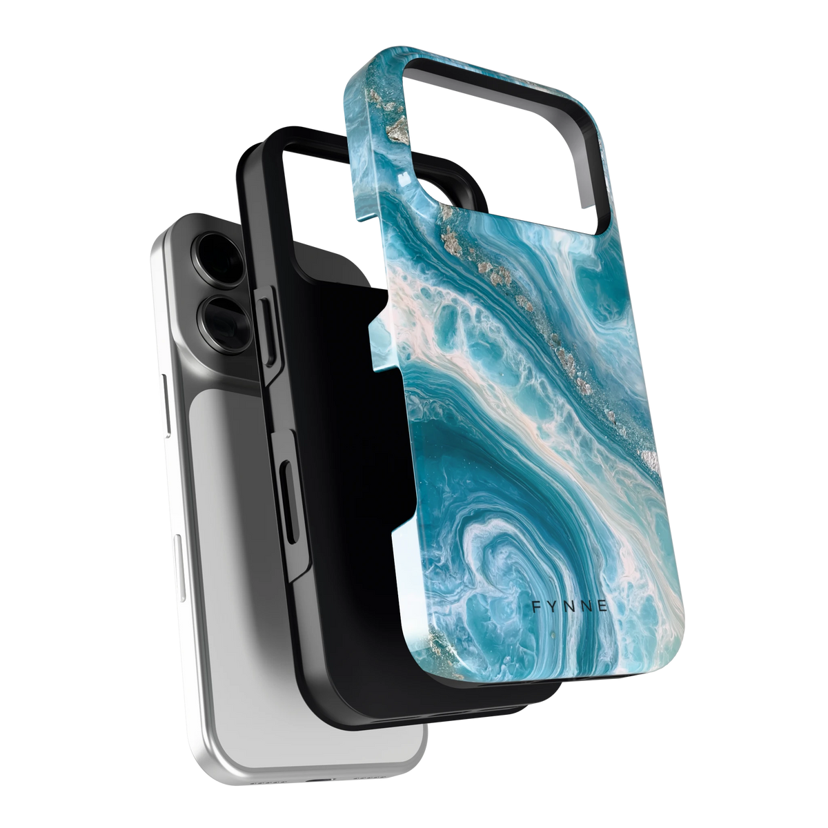 Oceaangolven hoesje voor iPhone 18 Pro, los van de telefoon