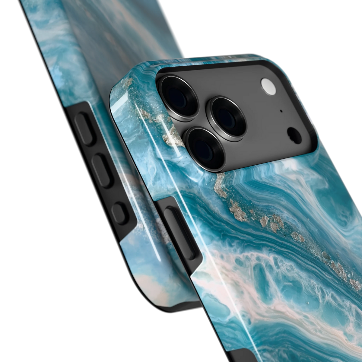Oceaangolven hoesje voor iPhone 18 Pro Max, close-up