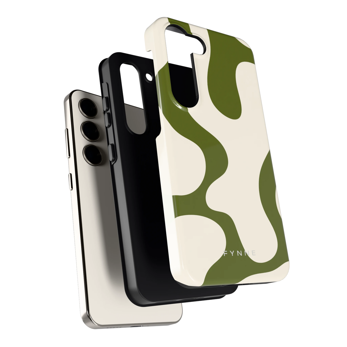 Olijfvlekken hoesje voor Galaxy S23, los van de telefoon