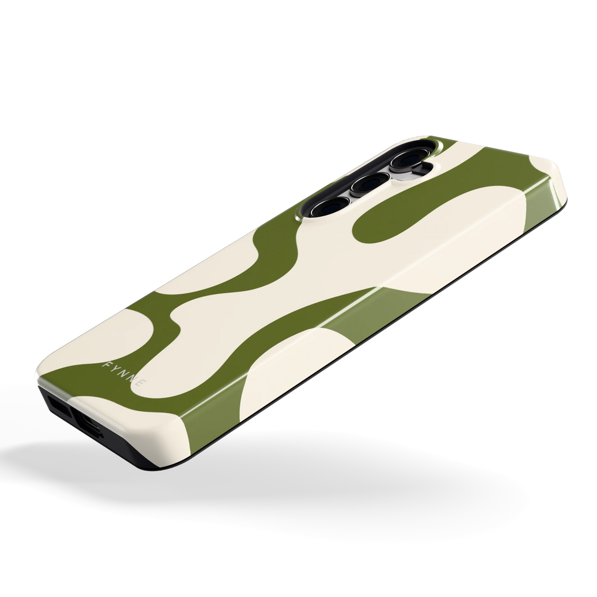 Olijfvlekken hoesje voor Galaxy S24, schuin