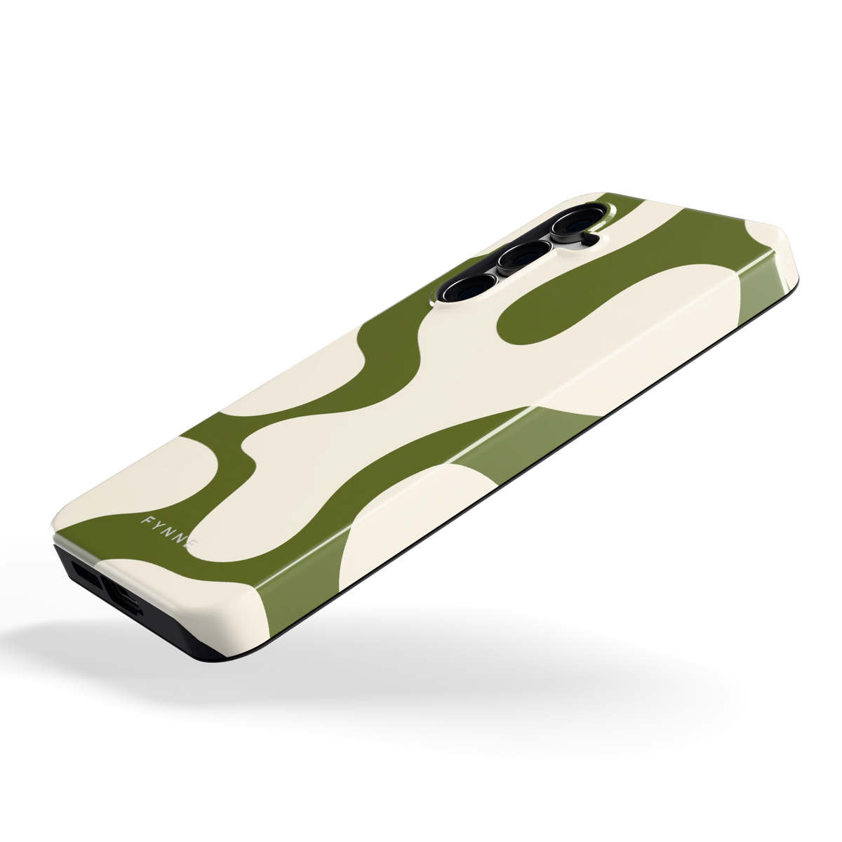 Olijfvlekken hoesje voor Galaxy S24 FE, schuin