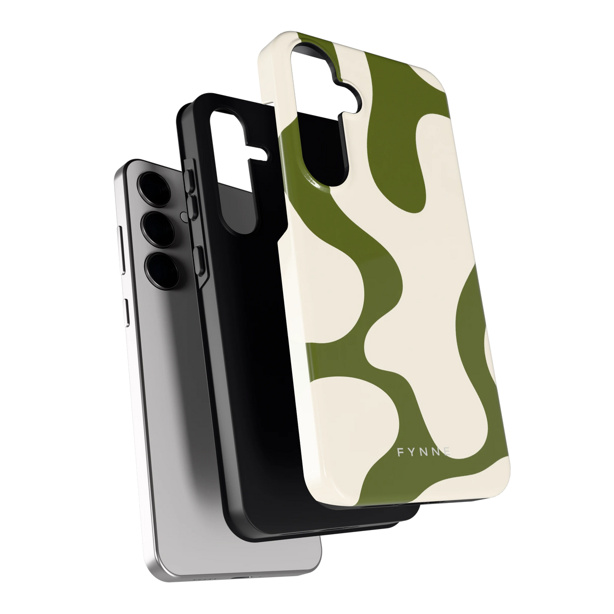 Olijfvlekken hoesje voor Galaxy S24+, los van de telefoon