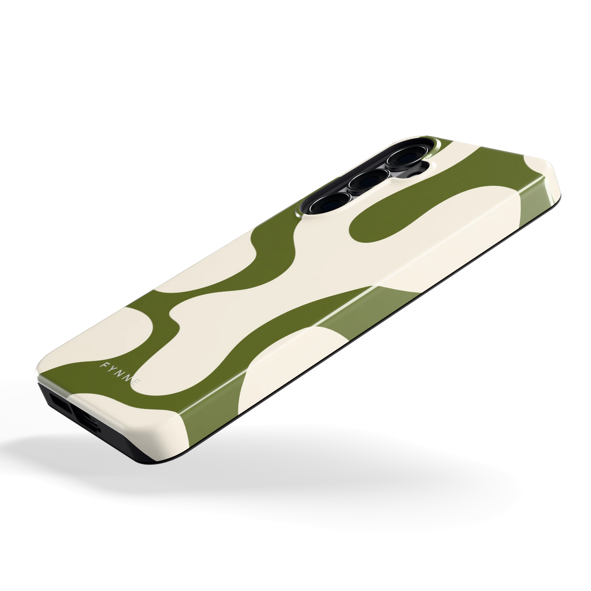 Olijfvlekken hoesje voor Galaxy S25+, schuin
