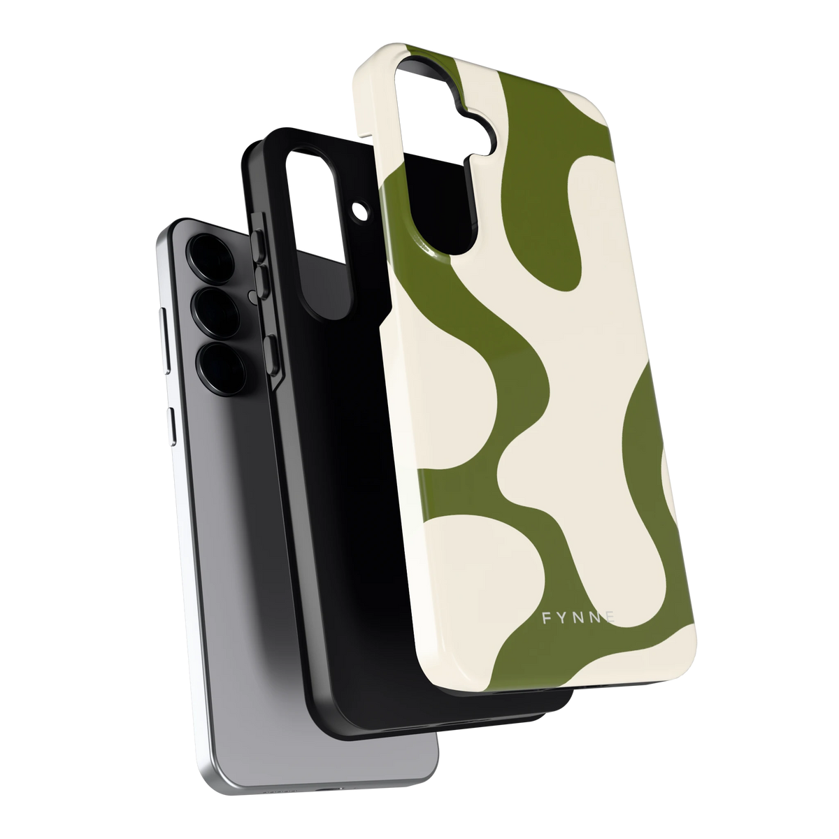 Olijfvlekken hoesje voor Galaxy S25+, los van de telefoon