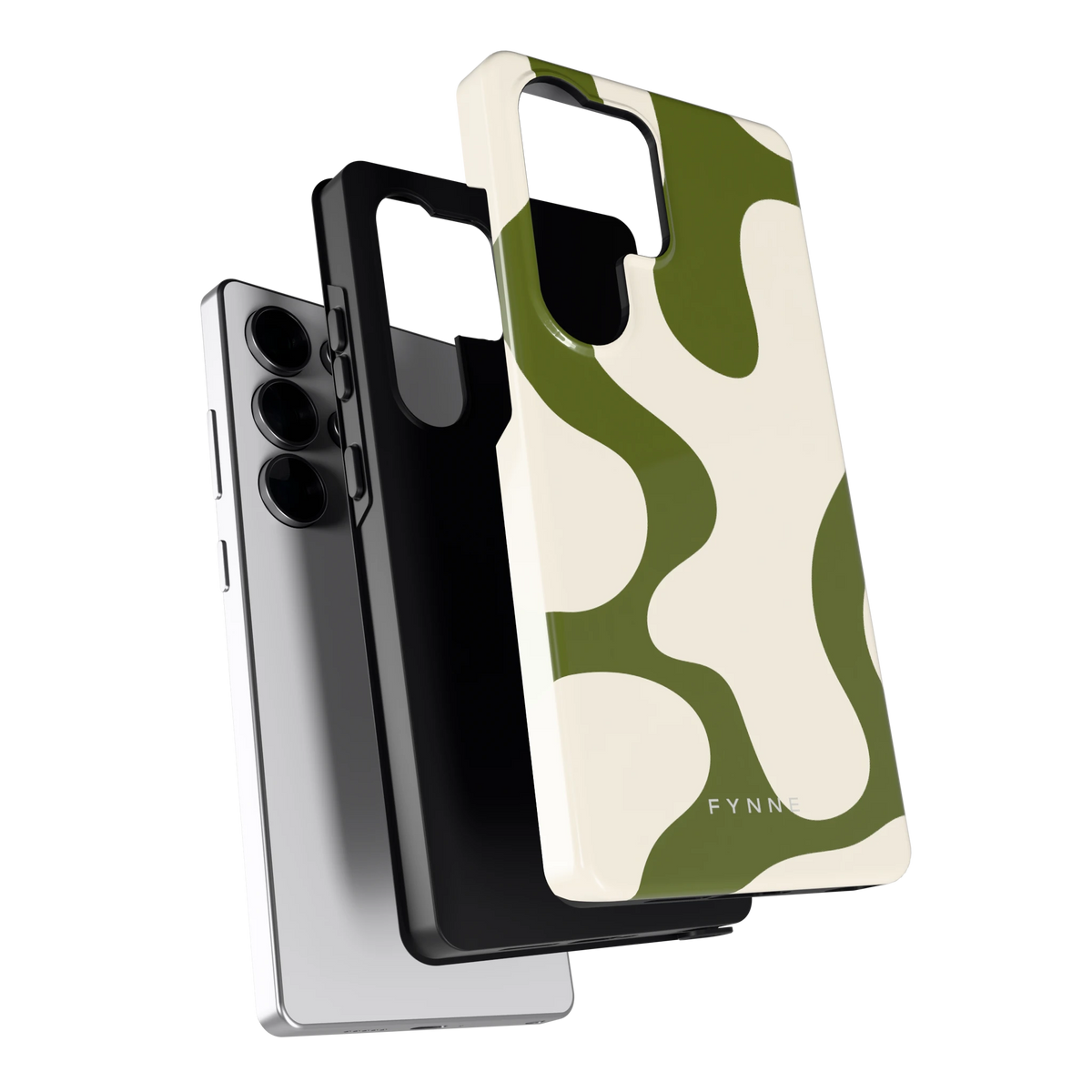 Olijfvlekken hoesje voor Galaxy S25 Ultra, los van de telefoon