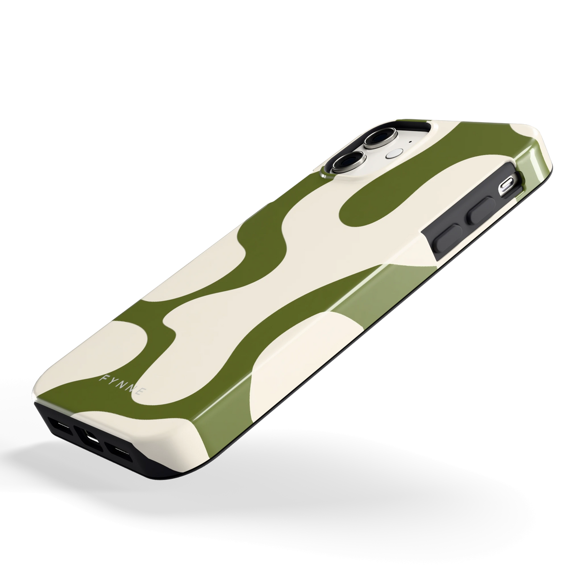 Olijfvlekken hoesje voor iPhone 11, schuin