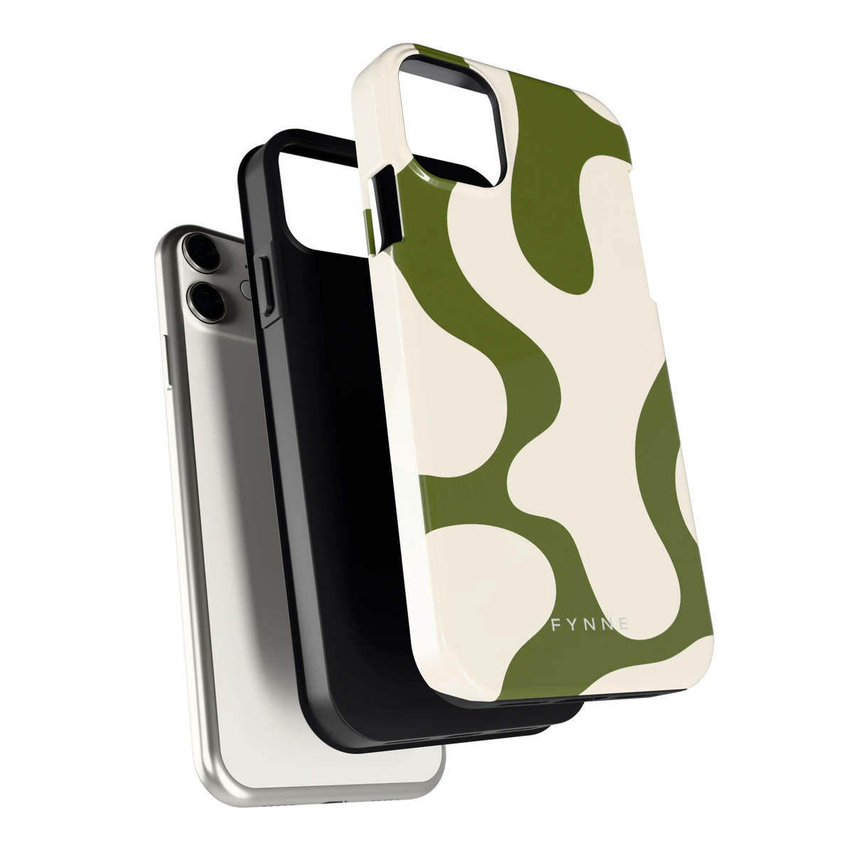 Olijfvlekken hoesje voor iPhone 11, los van de telefoon