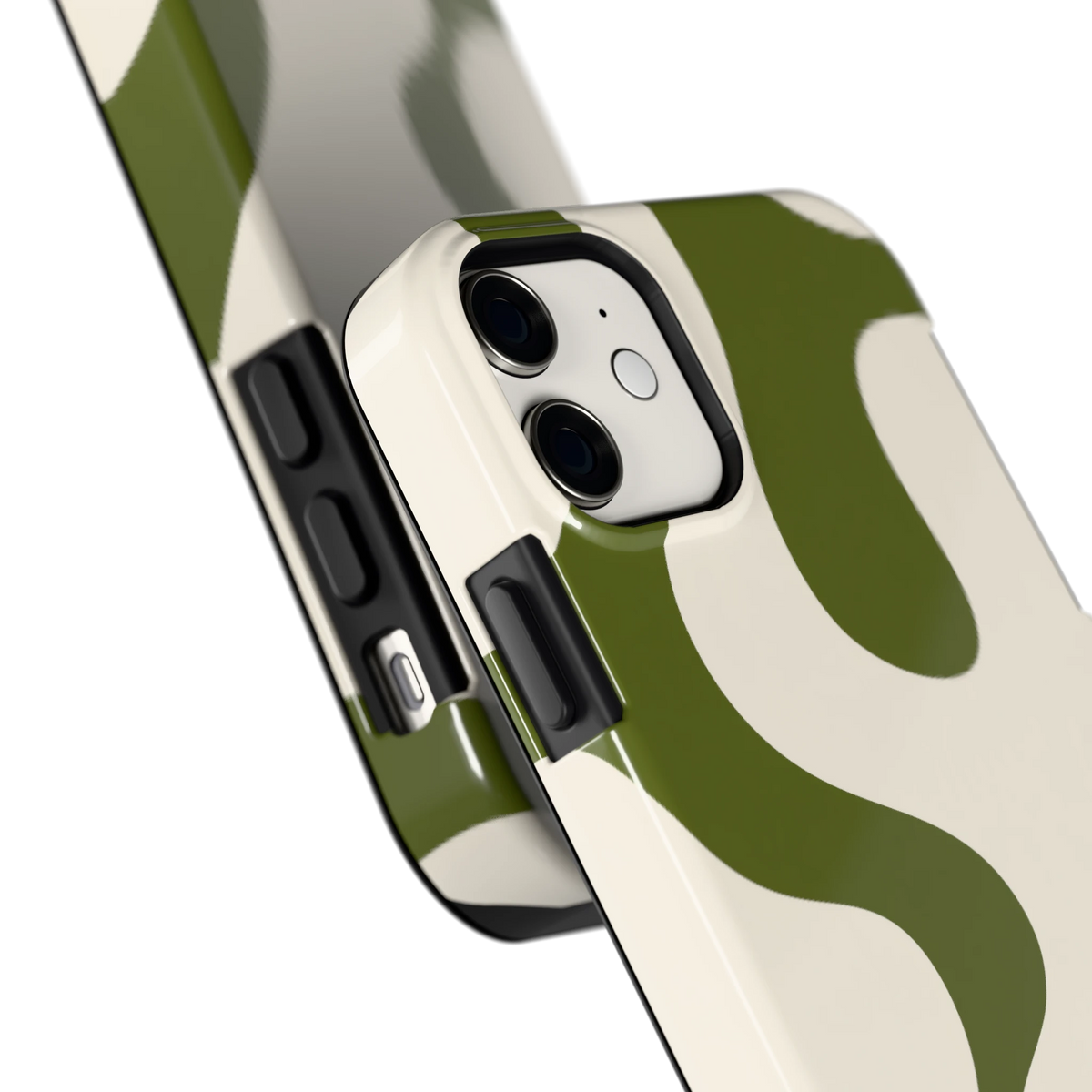 Olijfvlekken hoesje voor iPhone 11, close-up