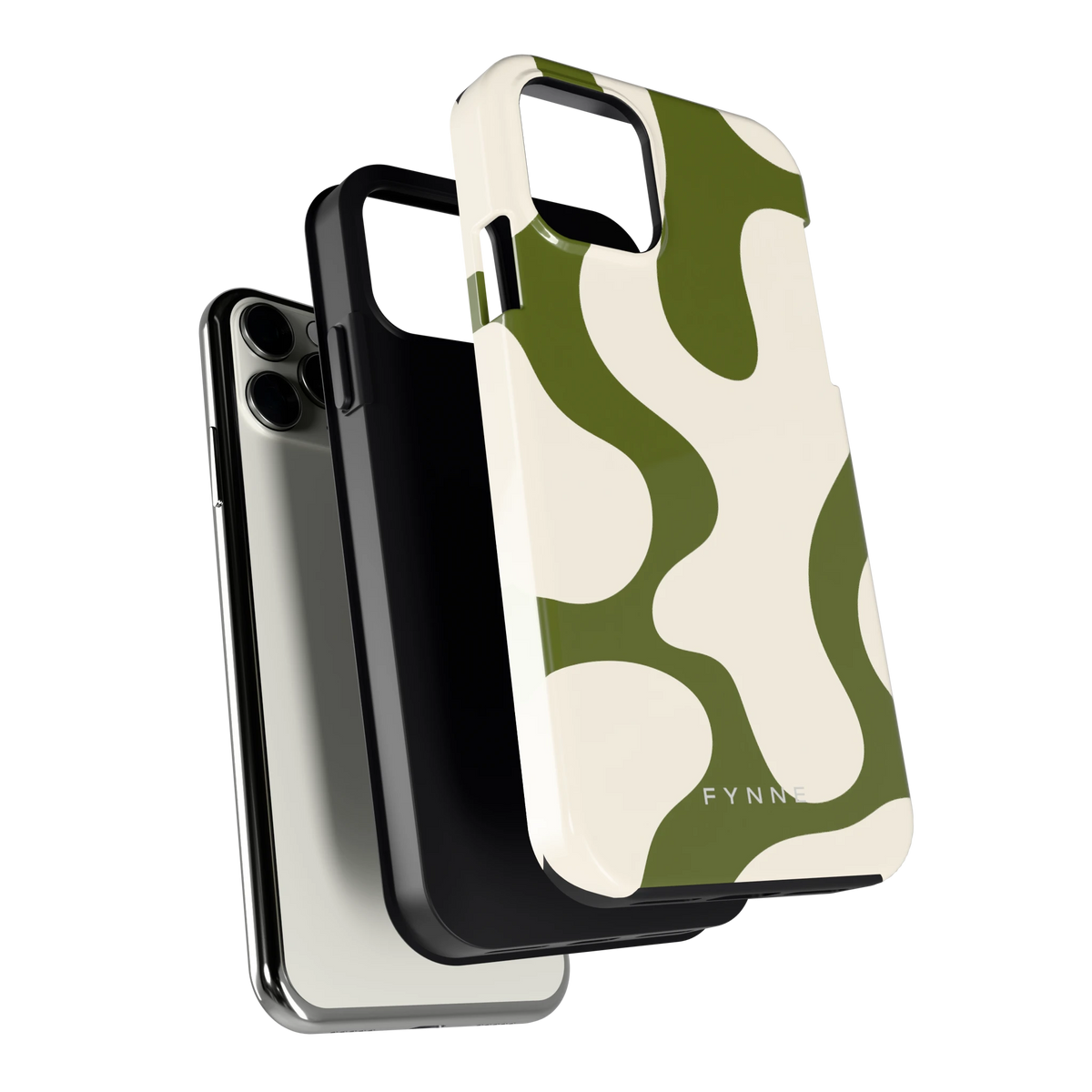 Olijfvlekken hoesje voor iPhone 11 Pro, los van de telefoon