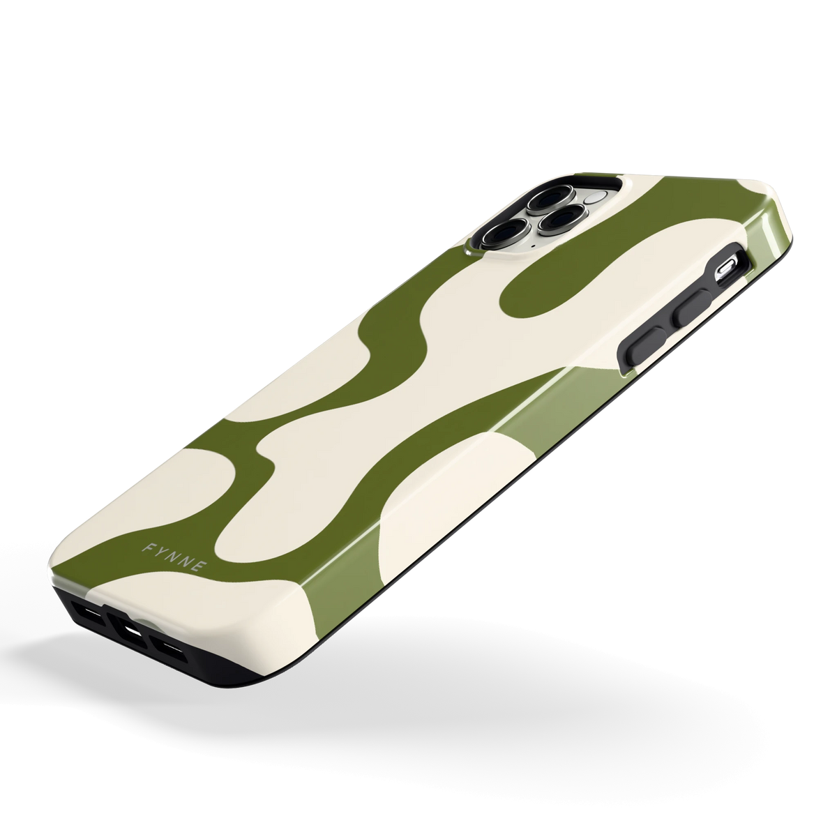 Olijfvlekken hoesje voor iPhone 11 Pro Max, schuin
