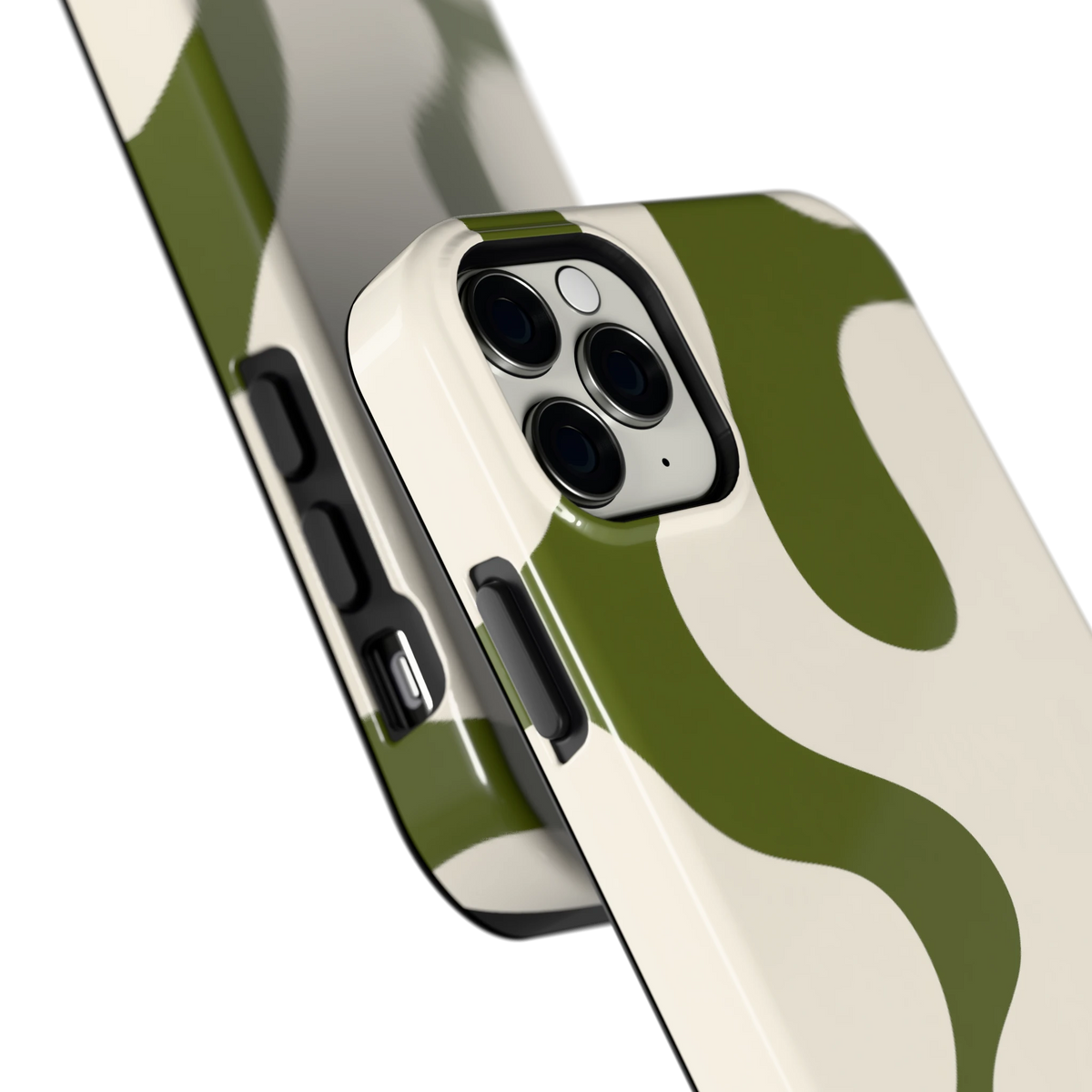 Olijfvlekken hoesje voor iPhone 11 Pro Max, close-up