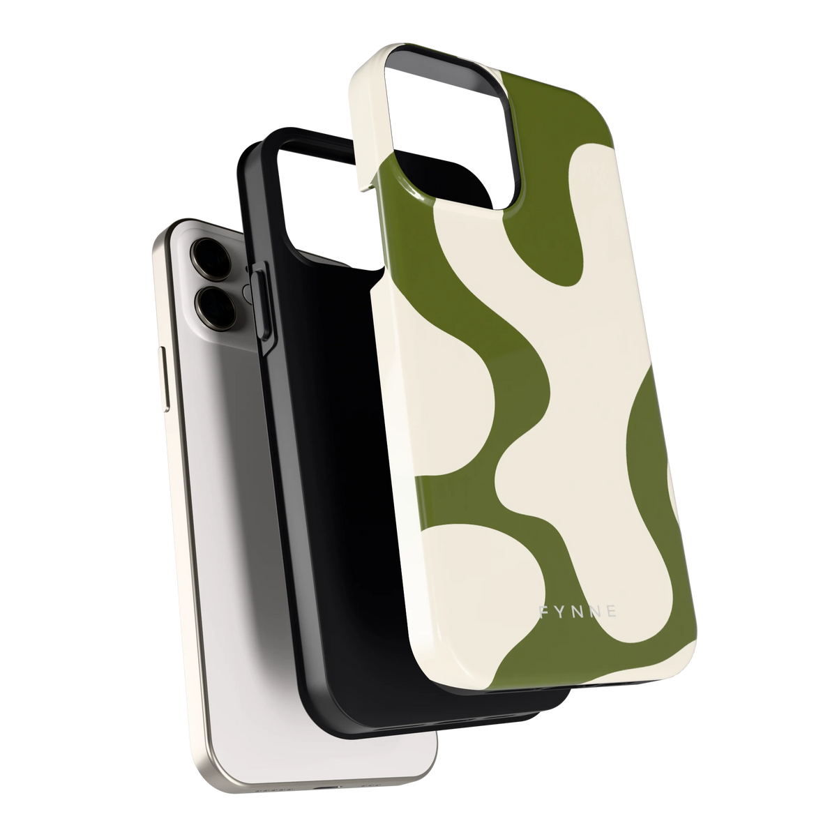 Olijfvlekken hoesje voor iPhone 12, los van de telefoon