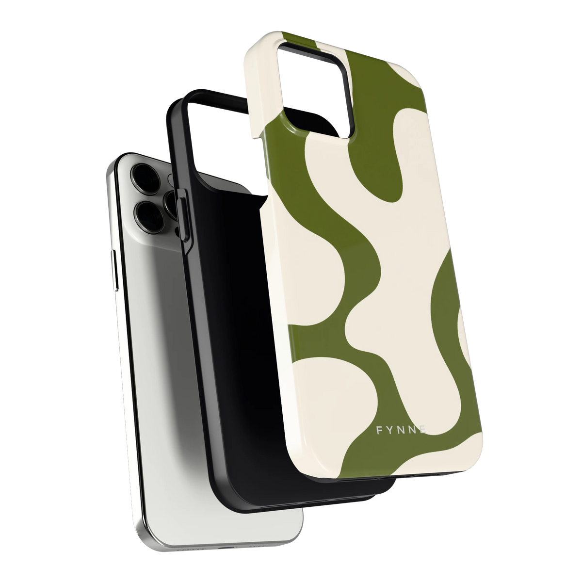 Olijfvlekken hoesje voor iPhone 12 Pro Max, los van de telefoon