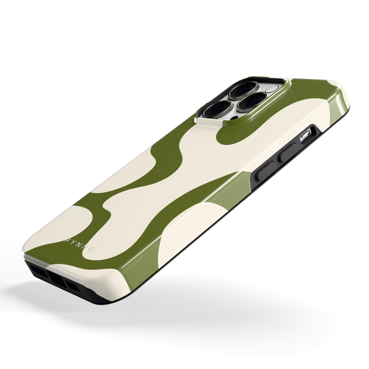 Olijfvlekken hoesje voor iPhone 13 Pro, schuin