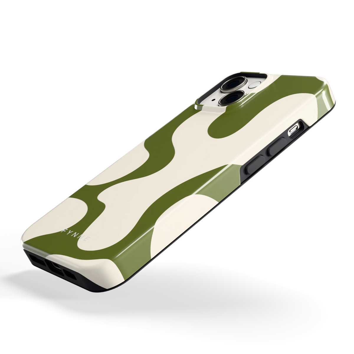 Olijfvlekken hoesje voor iPhone 14, schuin