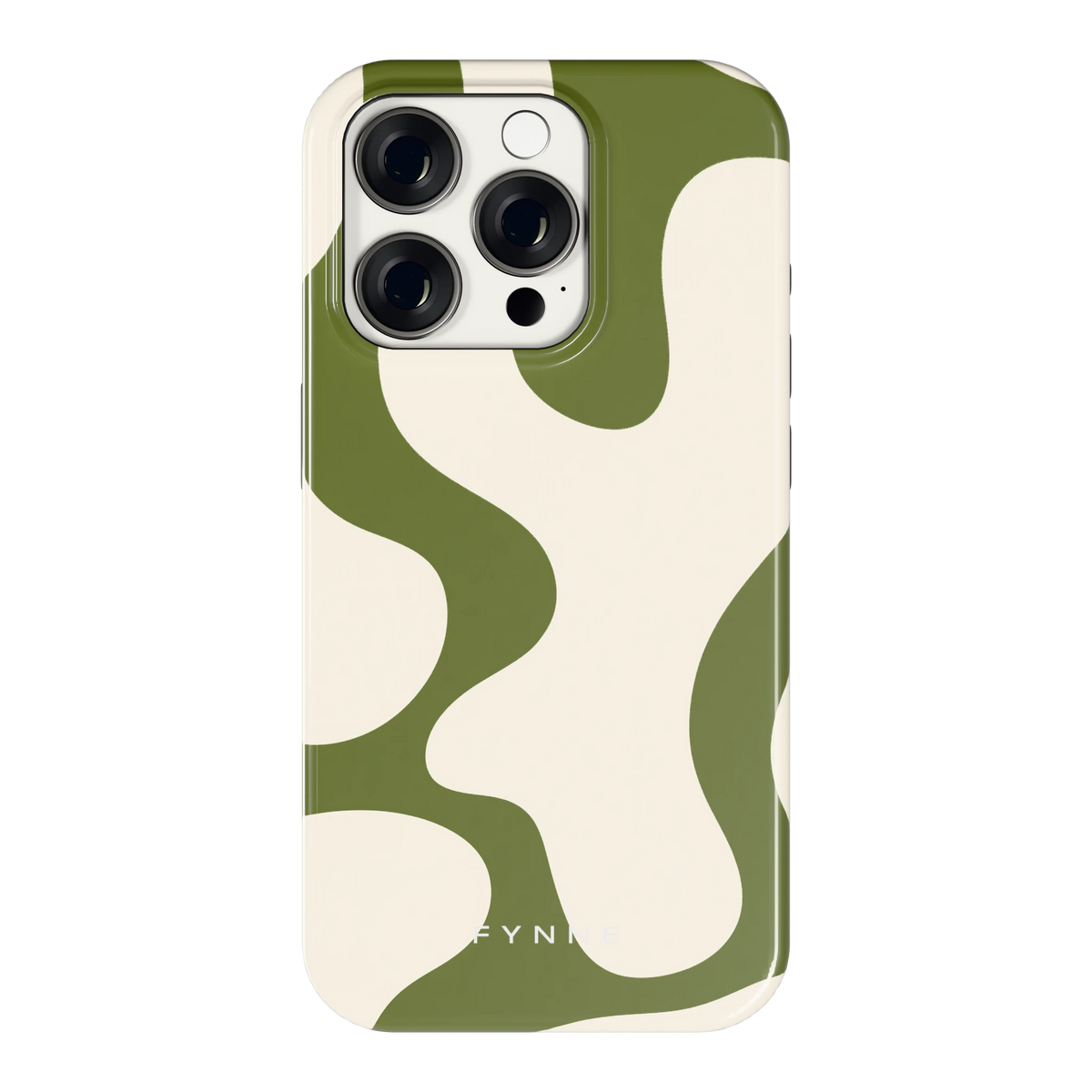 Olijfvlekken hoesje voor iPhone 15 Pro, achterkant