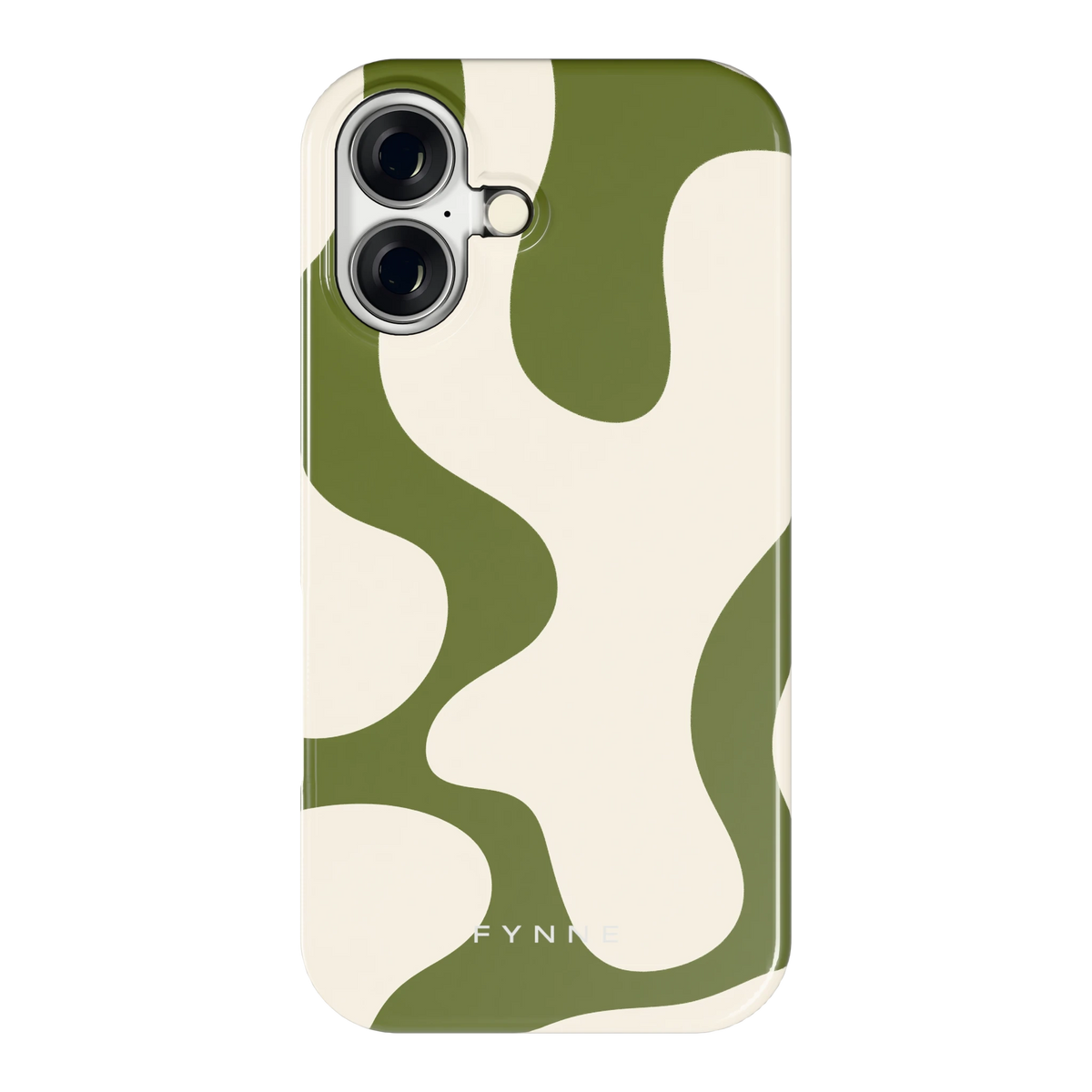 Olijfvlekken hoesje voor iPhone 16, achterkant