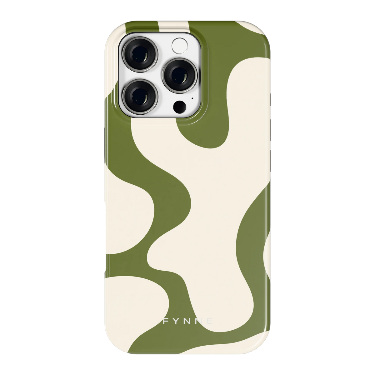 Olijfvlekken hoesje voor iPhone 16 Pro, achterkant