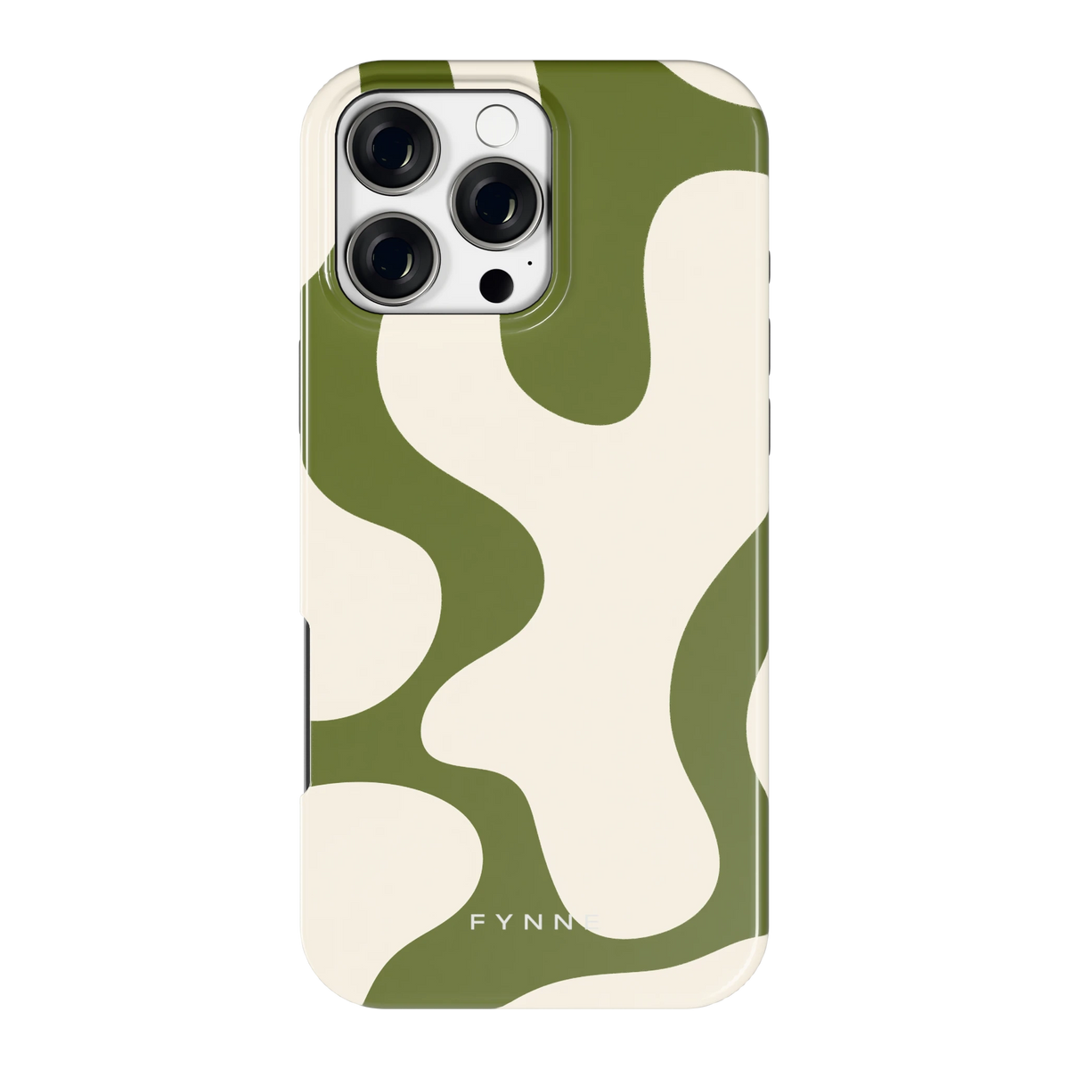 Olijfvlekken hoesje voor iPhone 16 Pro Max, achterkant