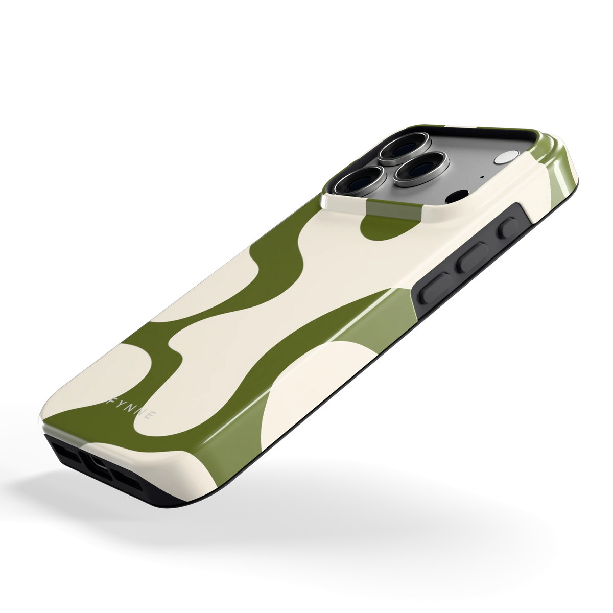Olijfvlekken hoesje voor iPhone 18 Pro, schuin