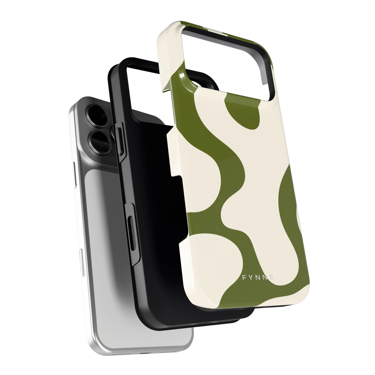 Olijfvlekken hoesje voor iPhone 18 Pro Max, los van de telefoon