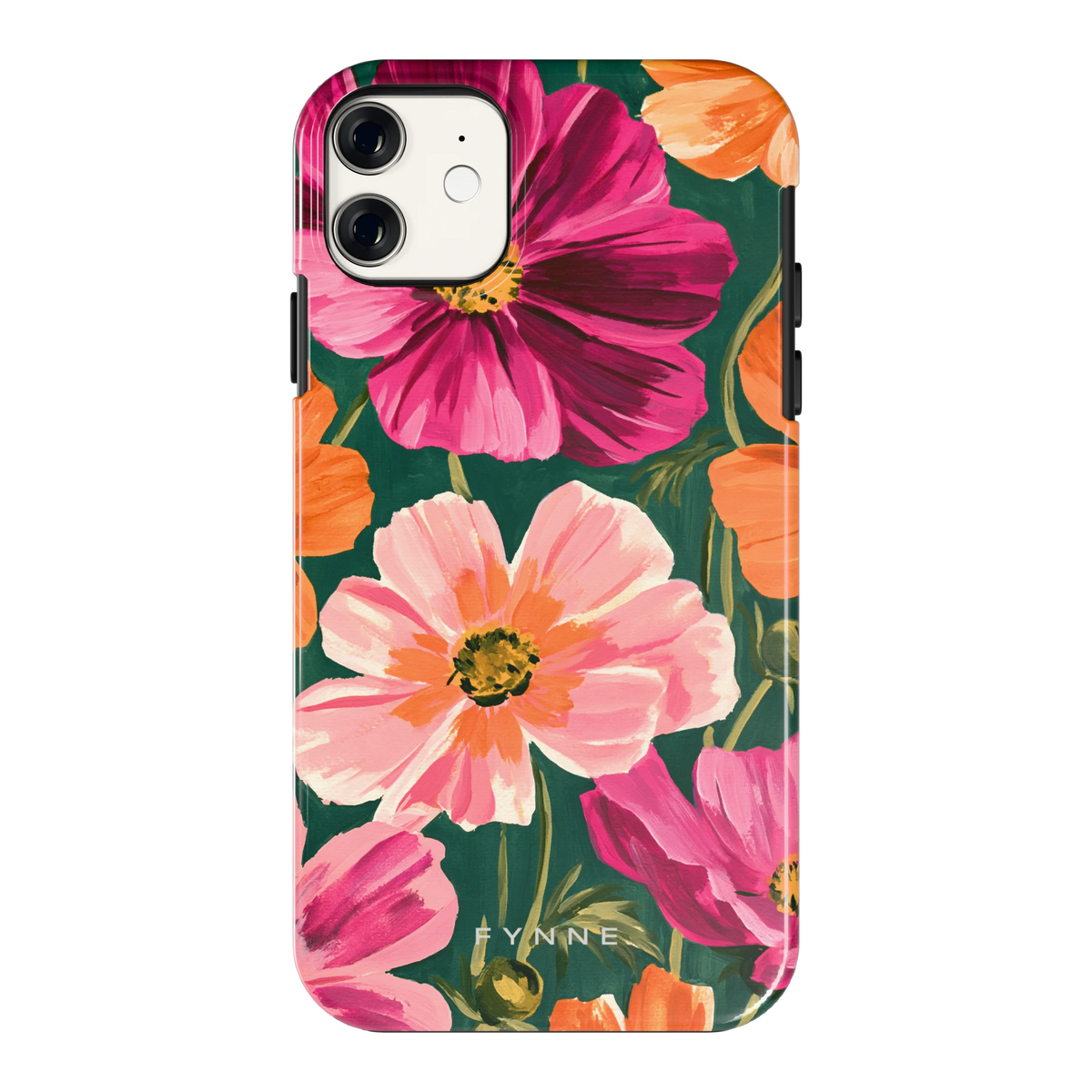 Geschilderde Cosmea hoesje voor iPhone 11, achterkant
