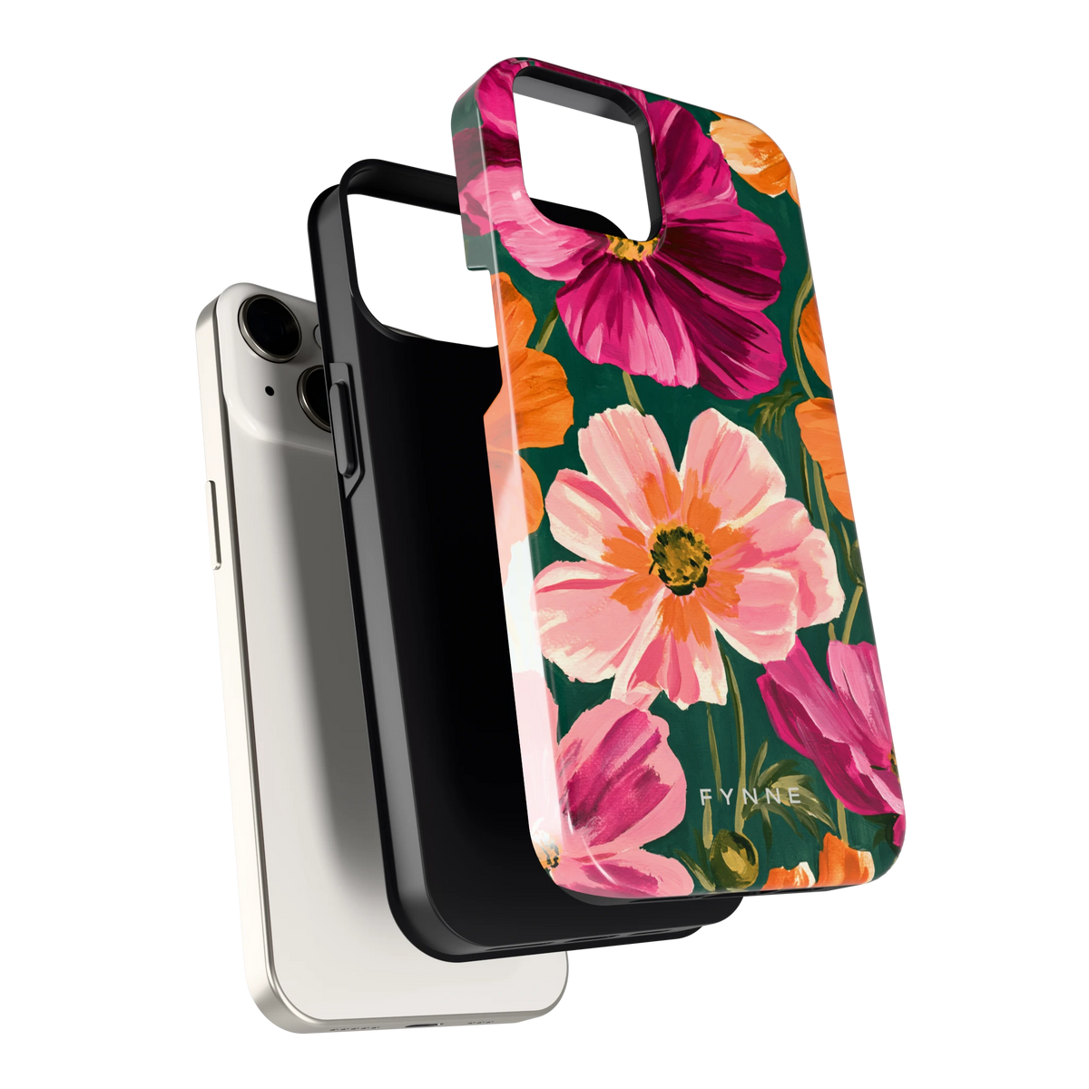 Geschilderde Cosmea hoesje voor iPhone 14, los van de telefoon
