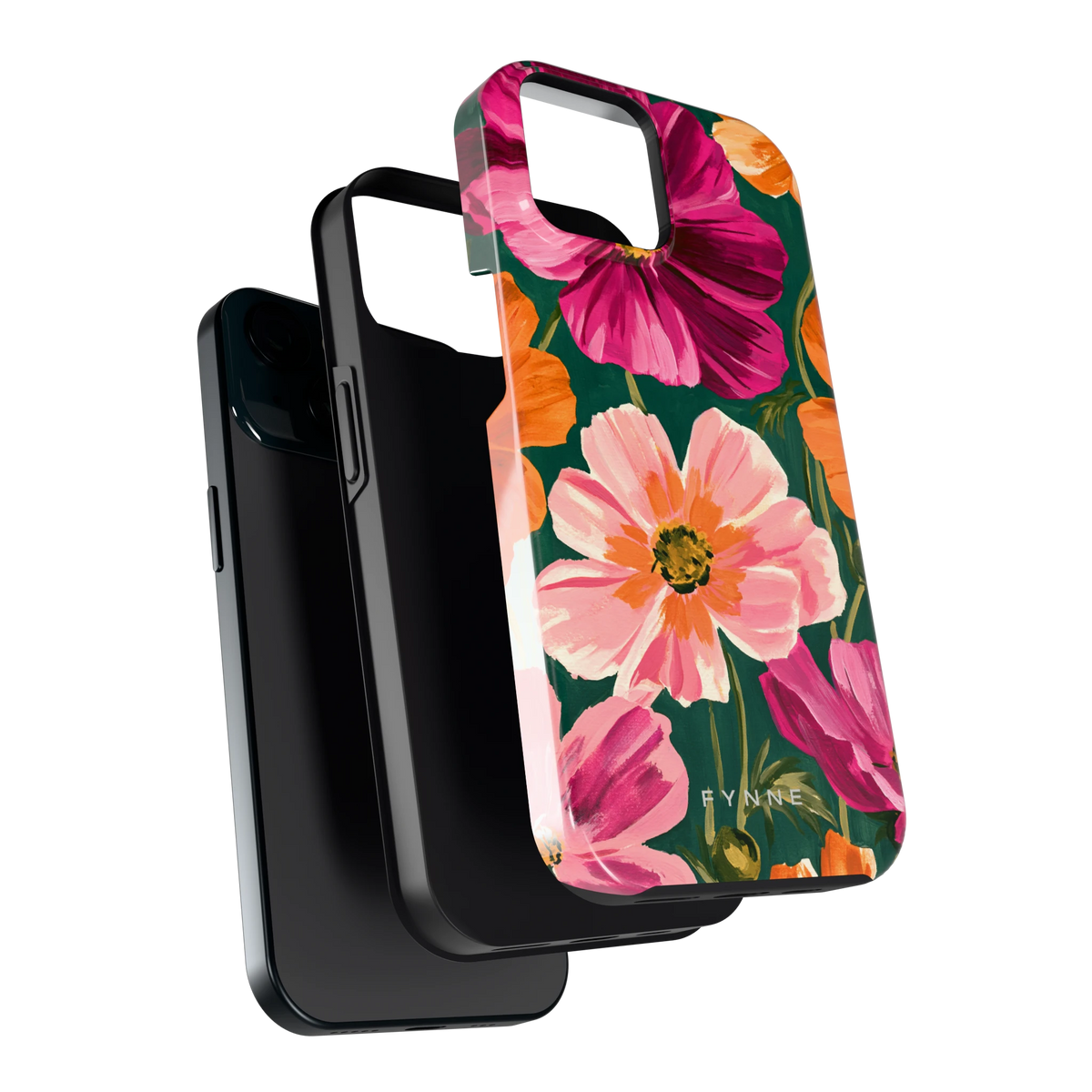 Geschilderde Cosmea hoesje voor iPhone 15, los van de telefoon
