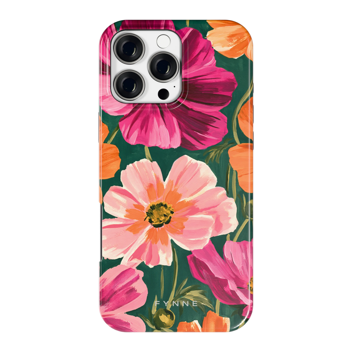 Geschilderde Cosmea hoesje voor iPhone 16 Pro Max, achterkant