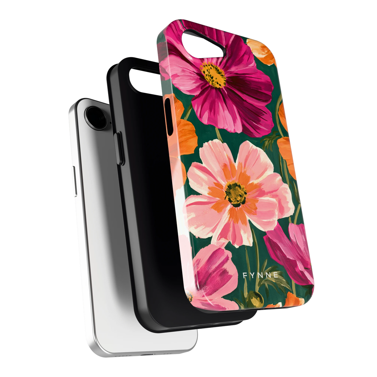 Geschilderde Cosmea hoesje voor iPhone 16e, los van de telefoon