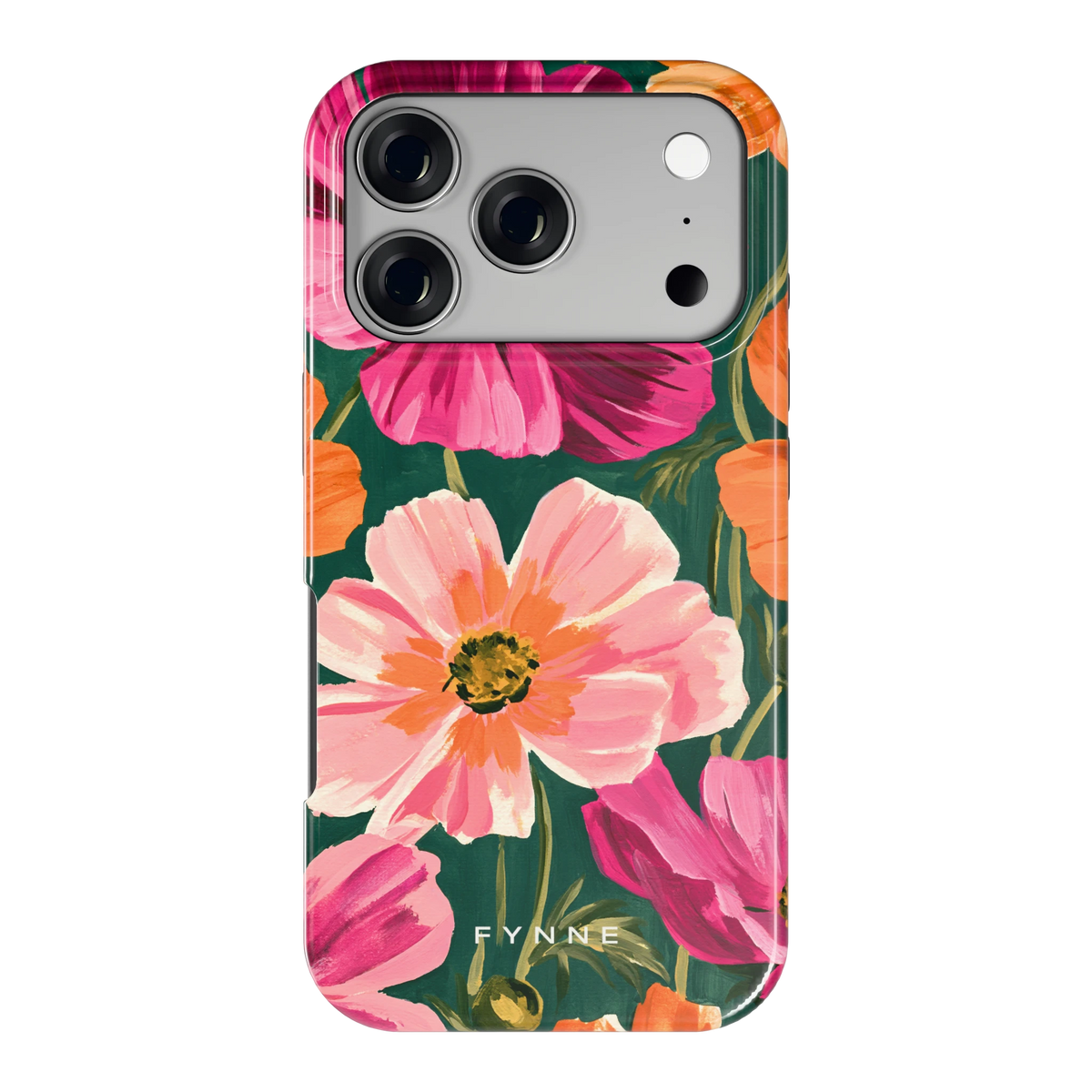 Geschilderde Cosmea hoesje voor iPhone 17 Pro, achterkant