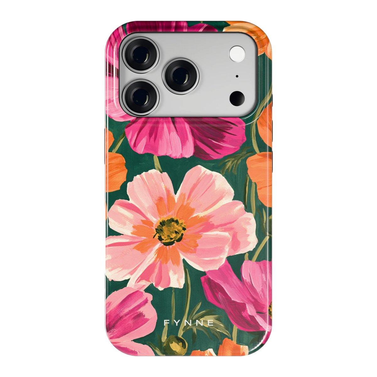 Geschilderde Cosmea hoesje voor iPhone 18 Pro, achterkant