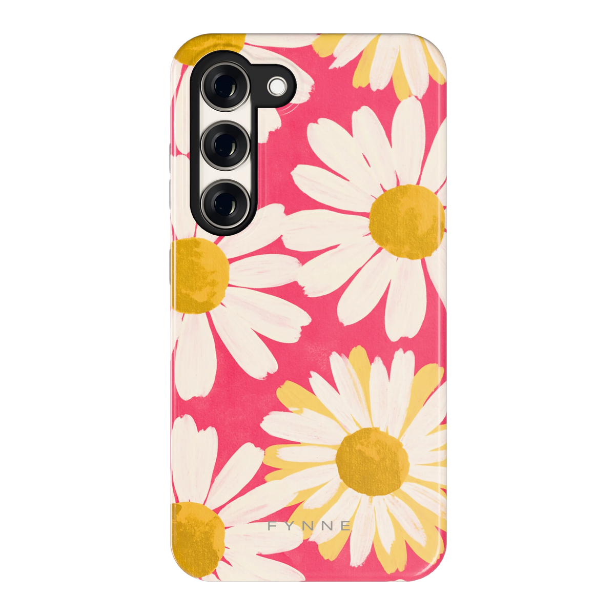 Geschilderde madeliefjes hoesje voor Galaxy S23, achterkant